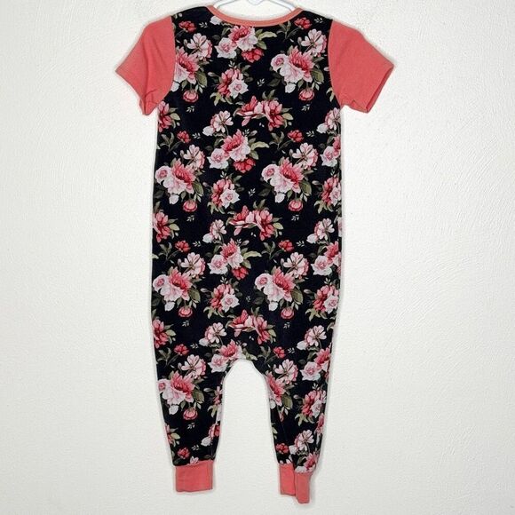 Rags Floral Rose Jumpsuit Coverall One Piece Romper - Toddler 18-24M - Picture 2 of 7